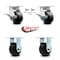 Service Caster 4 Inch Kingpinless Polyolefin Wheel Caster Brakes and Swivel Locks 2 Rigid, 2PK SCC-KP30S420-POR-SLB-BSL-2-R-2 - alternate 7